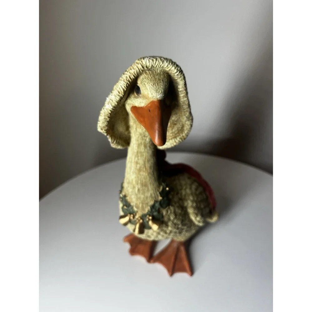 Vintage Christmas Goose  Universal Statuary‎ w/Red Santa Hat 12